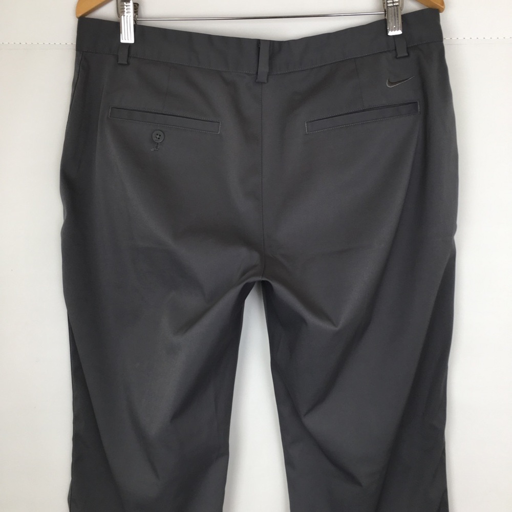 Nike Golf Pants Mens 34x30 Dri-Fit Gray Flat Front Performance Trousers Athletic - Picture 6 of 12